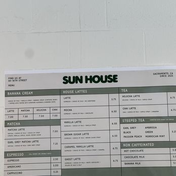 Sun House Cafe - Menu - Coffee & Tea Near Me - Sacramento, California Sun House Cafe - Menu - Coffee & Tea Near Me - Sacramento, California