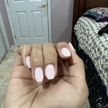 Touch Nail Spa II - One nail looks much skinnier than the other, the ring finger the nail looks like it's not in the middle of the finger - Nail Salons Near Me - Tampa, Florida Touch Nail Spa II - One nail looks much skinnier than the other, the ring finger the nail looks like it's not in the middle of the finger - Nail Salons Near Me - Tampa, Florida