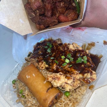 Jin Sing Restaurant - Pork Egg Fu Yung and dry fried ribs! - Asian Fusion Near Me - Oakland, California