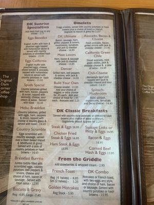 Menu photo 5 Dam Korner Cafe Lake Isabella, CA Menu photo 5 Dam Korner Cafe Lake Isabella, CA