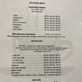 Uptown Perk - Drink Menu - Coffee & Tea Near Me - Gig Harbor, Washington