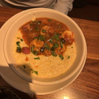 South City Kitchen - Avalon - Shrimp & Marsh Hen Mill Grits - Southern Near Me - Alpharetta, Georgia South City Kitchen - Avalon - Shrimp & Marsh Hen Mill Grits - Southern Near Me - Alpharetta, Georgia