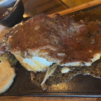 Toyori - Ribeye on rice w/ mix of black pepper & tomato mushroom sauce - Ramen Near Me - Houston, Texas