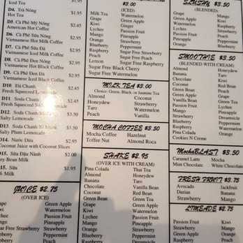 Pho Lan Asian Bistro - Drink menu - Vietnamese Near Me - Moore, Oklahoma