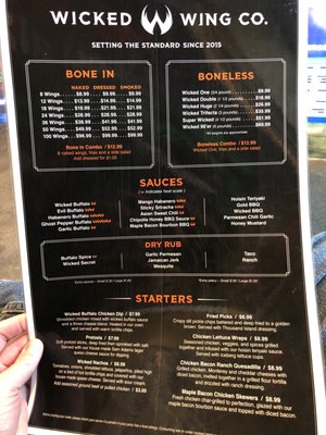 Menu photo 5 Wicked Wing Worcester, MA