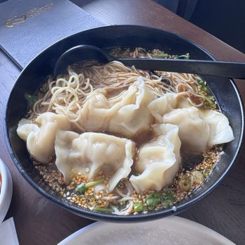 Dumpling Factory - Spicy Sour Soup Dumplings w. Thin Noodle 酸汤饺子汤 - Chinese Near Me - Honolulu, Hawaii