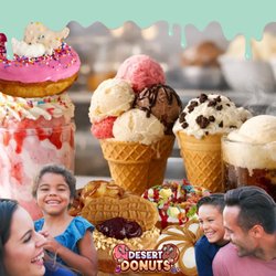 Family with Desert Donuts desserts in background