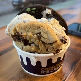 a cup of ice cream