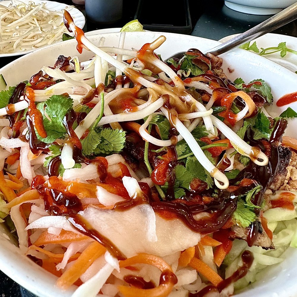Pho Almaden - BBQ chicken vermicelli. I dressed mines up really saucy and added cilantro and lime juice. 10/10 - Vietnamese Near Me - San Jose, California Pho Almaden - BBQ chicken vermicelli. I dressed mines up really saucy and added cilantro and lime juice. 10/10 - Vietnamese Near Me - San Jose, California