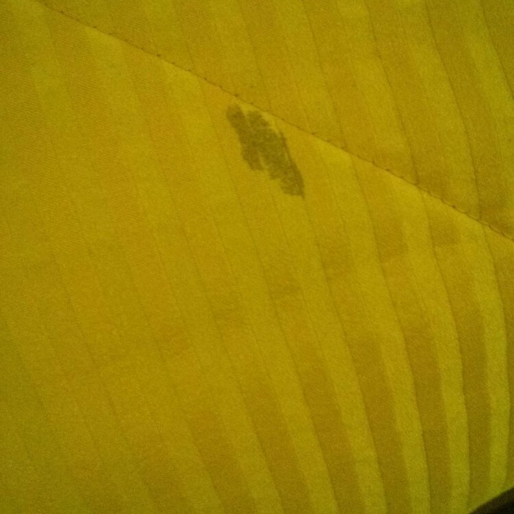Nasty stain on the comforter...