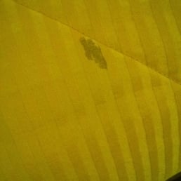 Nasty stain on the comforter... Nasty stain on the comforter...