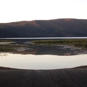 Paulina Lake Campground - View from the boat ramp at sunset. - Parks Near Me Paulina Lake Campground - View from the boat ramp at sunset. - Parks Near Me