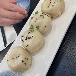 Pork pan fried soup dumplings.