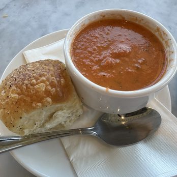 Tatte Bakery & Cafe | Fairfax - This was the best item we ordered. Tomato soup a little on the acidic side and the side butter roll was fantastic - Bakeries Near Me - Fairfax, Virginia Tatte Bakery & Cafe | Fairfax - This was the best item we ordered. Tomato soup a little on the acidic side and the side butter roll was fantastic - Bakeries Near Me - Fairfax, Virginia