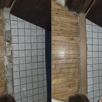 Pinnacle Construction - Custom fabricated a white oak transition for a bathroom - Handyman Near Me Pinnacle Construction - Custom fabricated a white oak transition for a bathroom - Handyman Near Me