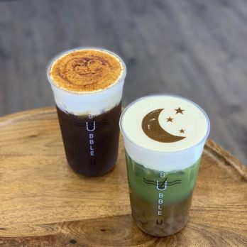 Bubble University - Burn Burn Tea Latte and Luna Matcha - Bubble Tea Near Me - Roseville, California