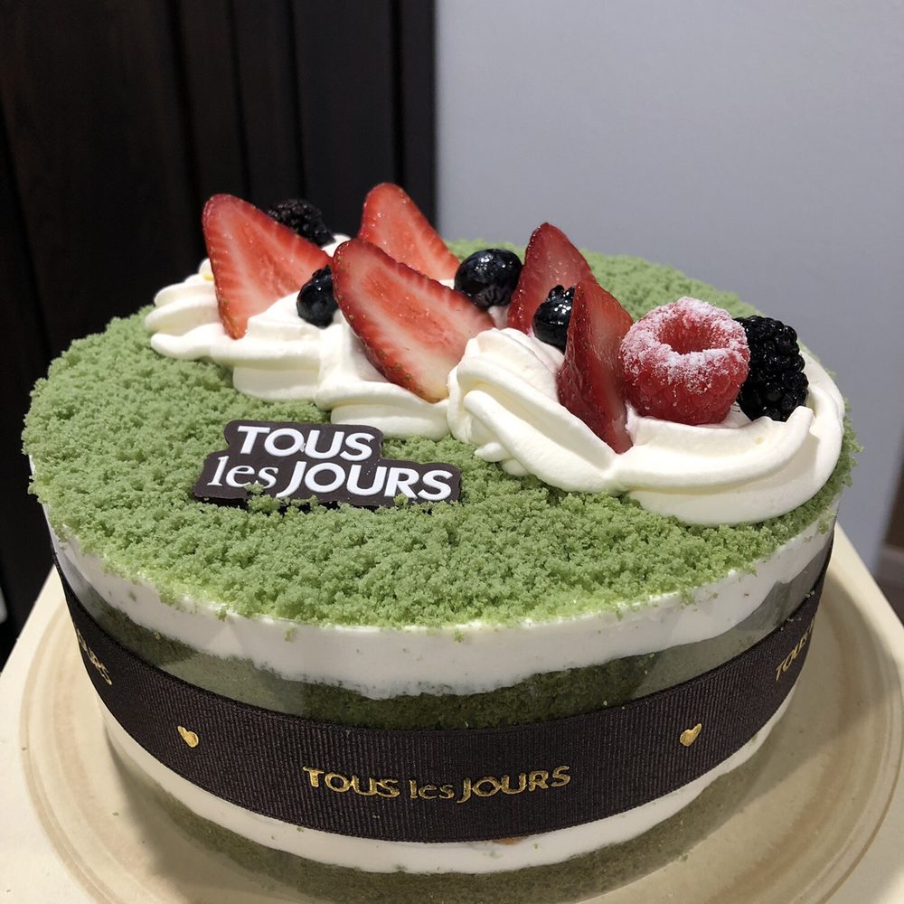 Tous Les Jours - Green tea strawberry cream cake - Bakeries Near Me - Beaverton, Oregon Tous Les Jours - Green tea strawberry cream cake - Bakeries Near Me - Beaverton, Oregon