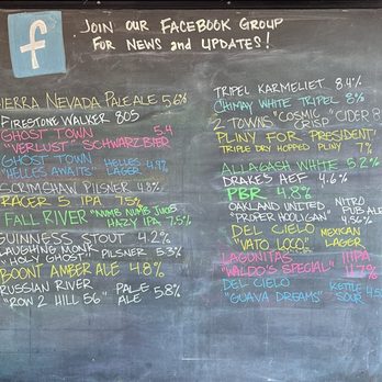 Scolari's Good Eats - Bar beer menu - Burgers Near Me - Alameda, California
