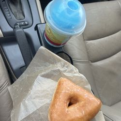Maverik Adventure's First Stop - Donut and icy