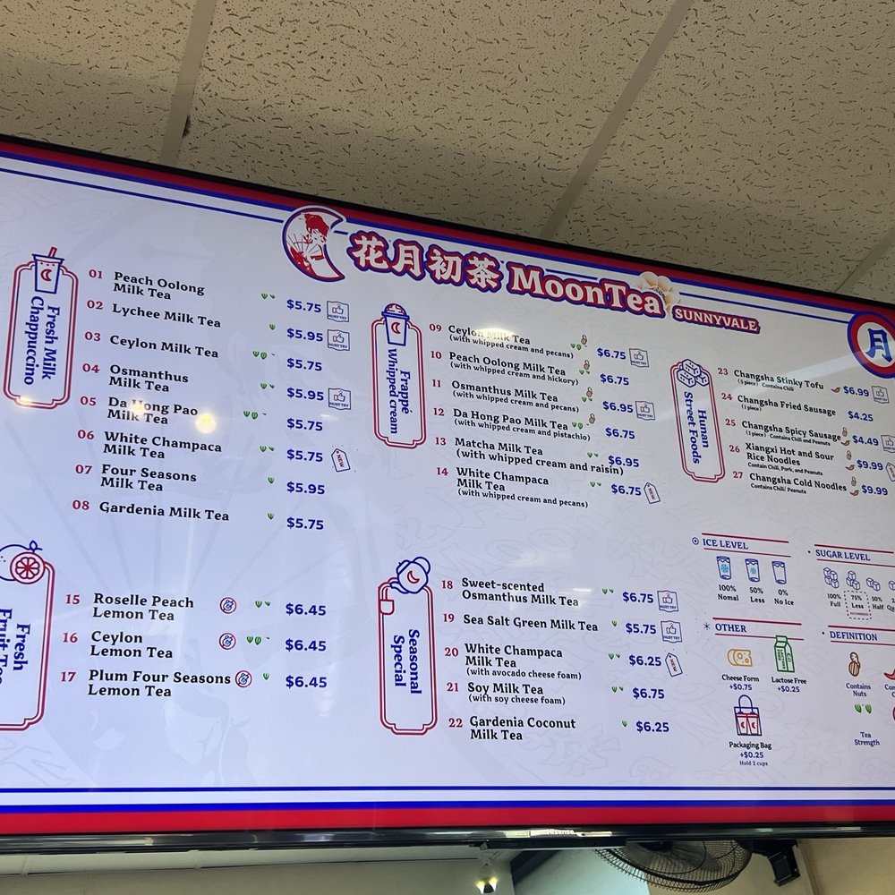 MoonTea - Menu - Coffee & Tea Near Me - Sunnyvale, California MoonTea - Menu - Coffee & Tea Near Me - Sunnyvale, California