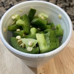 the Outpost Mexican Eatery - This is what I got for $1.50 when asked for jalapeño peppers with my order
