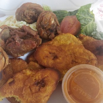 Lakay Restaurant - Chicken, salad, plantain, slaw.. simply awesome. Not sure what that sauce is but definitely delicious on that chicken - Haitian Near Me - West Palm Beach, Florida Lakay Restaurant - Chicken, salad, plantain, slaw.. simply awesome. Not sure what that sauce is but definitely delicious on that chicken - Haitian Near Me - West Palm Beach, Florida