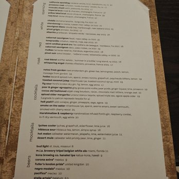 Gordon Ramsay Hell's Kitchen - Drink Menu - New American Near Me - Miami, Florida