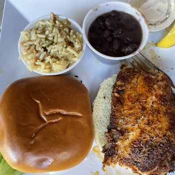Stan's Idle Hour - Blackened grouper sandwich -- sensational - Seafood Near Me - Goodland, Florida