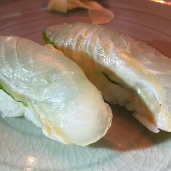 Sushi Kappo Toraya - Fluke nigiri - excellent - Sushi Bars Near Me - Arlington, Massachusetts Sushi Kappo Toraya - Fluke nigiri - excellent - Sushi Bars Near Me - Arlington, Massachusetts