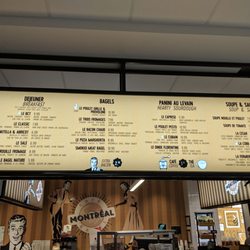 Café Montreal Bagel - Main menu