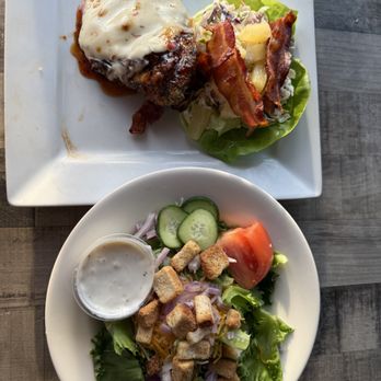Vickers Lakeside Tavern - Chicken sandwich without bun, upgraded side to side salad - Bars Near Me - Vicksburg, Michigan Vickers Lakeside Tavern - Chicken sandwich without bun, upgraded side to side salad - Bars Near Me - Vicksburg, Michigan