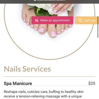 Asia Nails - This is what they said they offered. When I showed them this listed on their website, they laughed and said they didn't know why. - Nail Salons Near Me - Tacoma, Washington Asia Nails - This is what they said they offered. When I showed them this listed on their website, they laughed and said they didn't know why. - Nail Salons Near Me - Tacoma, Washington