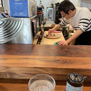 Amami Sushi - View from the Bar of the Chef/owner at work - Sushi Bars Near Me - Napa, California