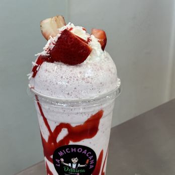 La Michoacana Nieve Deliciosa - Strawberry ice cream shake - Ice Cream & Frozen Yogurt Near Me - Stanton, California La Michoacana Nieve Deliciosa - Strawberry ice cream shake - Ice Cream & Frozen Yogurt Near Me - Stanton, California