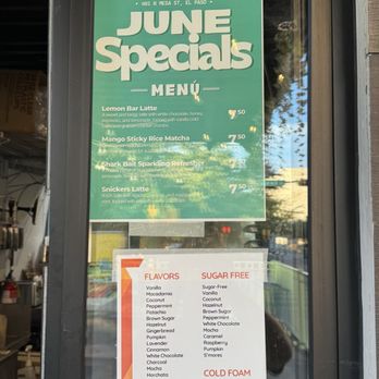 Coffee Box - June Specials menu - Coffee & Tea Near Me - El Paso, Texas Coffee Box - June Specials menu - Coffee & Tea Near Me - El Paso, Texas