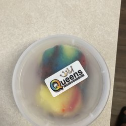 Queens Italian & Shaved Ice - Cup of shaved ice, and as you can see it's almost empty!