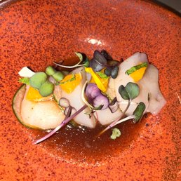Scallop Crudo - very refreshing, unique flavor! Scallop Crudo - very refreshing, unique flavor!