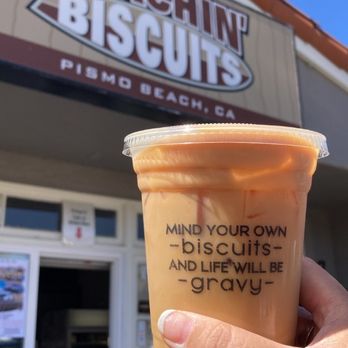 Beachin’ Biscuits - White iced mocha - Breakfast & Brunch Near Me - Pismo Beach, California