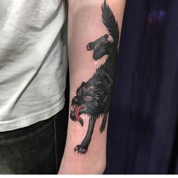 Wolf tattoo given to me by Nalla Smith, one of the artists at Hudson River Tattoo.