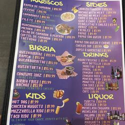 Eva's Mexican Restaurant - Menu