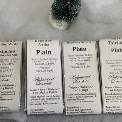 Ridgewood Chocolate - Bought 3 different plain chocolate  from different parts of the world !