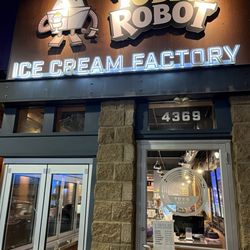 Tubby Robot Ice Cream Factory - Outside - at night