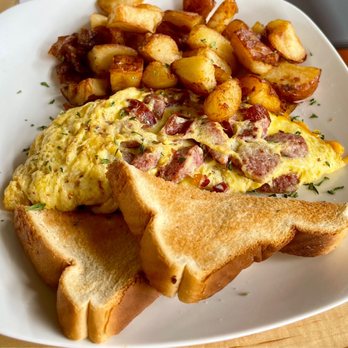 Huskey’s Kitchen - Create your own omelet with sausage, bacon, and cheese...meaty goodness! - Breakfast & Brunch Near Me - Decatur, Georgia Huskey’s Kitchen - Create your own omelet with sausage, bacon, and cheese...meaty goodness! - Breakfast & Brunch Near Me - Decatur, Georgia