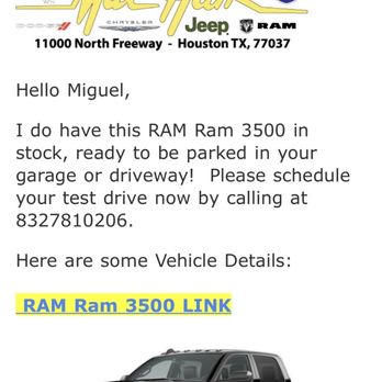Mac Haik Dodge Chrysler Jeep Ram - Email - Car Dealers Near Me - Houston, Texas