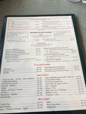 Menu photo 3 Mt Hope Diner Rochester, NY