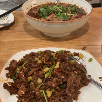 Hu's Cooking - sliced beef schezuan chili oil & lamb with cumin - Chinese Near Me - Houston, Texas