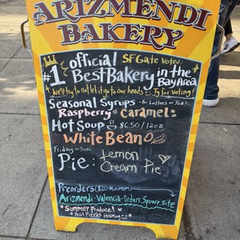 Arizmendi Bakery - Menu board - Bakeries Near Me - San Francisco, California