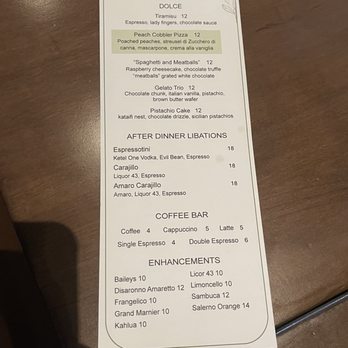 Nudo Italiano - Desert menu - Italian Near Me - Las Vegas, Nevada