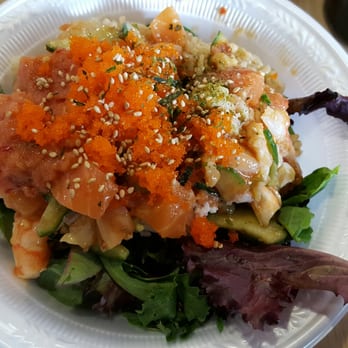 PokiNometry - My bowl. Spicy tuna, salmon and shrimp. With brown rice and salad. - Japanese Near Me - Anaheim, California PokiNometry - My bowl. Spicy tuna, salmon and shrimp. With brown rice and salad. - Japanese Near Me - Anaheim, California