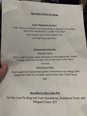 Menu photo 1 Dredge Irvington, VA